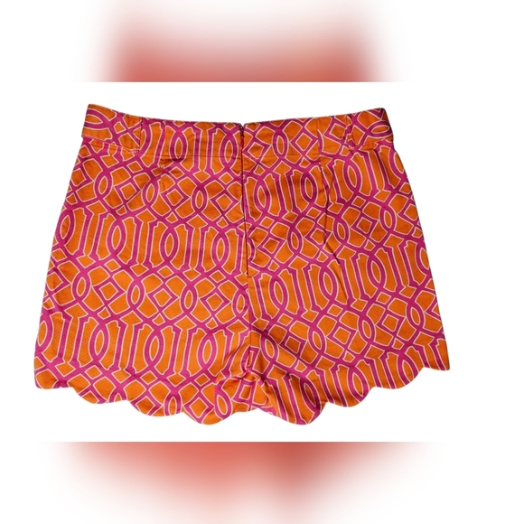 Mud Pie Pink/Orange High Waisted Charlotte Shorts - Size Med - Picture 3 of 6